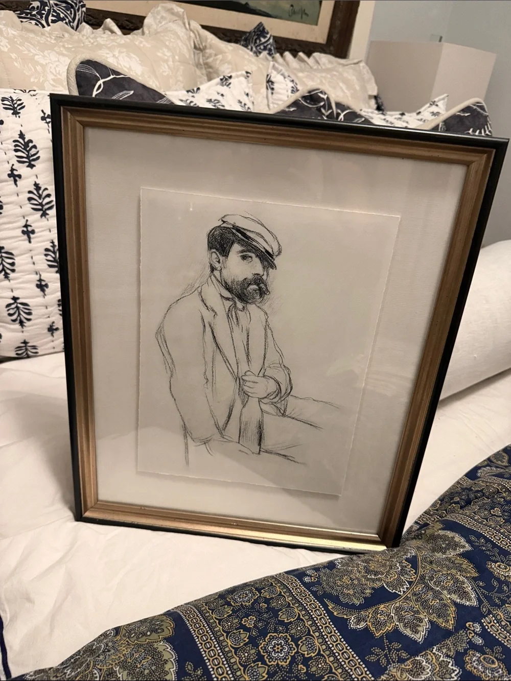 Pottery barn portrait of Edward 13x16” with frame